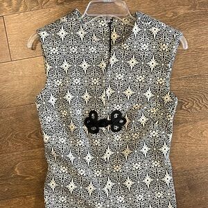 Black and white vintage sheath dress XS